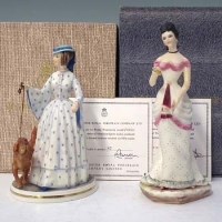 Lot 201 - Royal Worcester figures of Felicity and Rosalind.