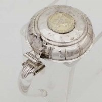 Lot 260 - Danish silver lid from glass tankard.