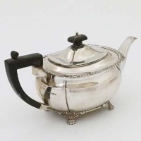 Lot 268 - Mappin & Webb Georgian style silver teapot.