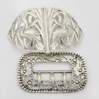 Lot 272 - Two silver buckles.