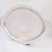 Lot 273 - Oval silver tray