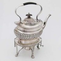 Lot 274 - Silver tea kettle