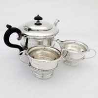 Lot 300 - Silver tea set.