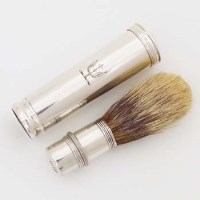 Lot 315 - Silver handled shaving brush.