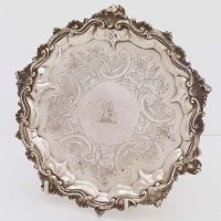 Lot 334 - George III silver waiter