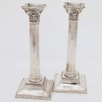 Lot 340 - Pair of loaded column sticks