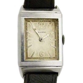 Lot 419 - A 1930s stainless steel Jaeger-LeCoultre Reverso wristwatch