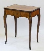 Lot 680 - French burr wood ormolu mounted table.