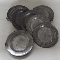 Lot 23 - Assortment of various pewter warming dishes and plates.