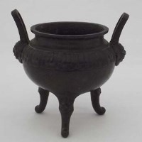 Lot 122 - Oriental bronze incense burner.