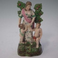 Lot 140 - Staffordshire Bocage group of charity, impressed numeral.