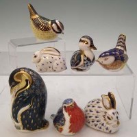 Lot 175 - Seven Royal Crown Derby paperweights.