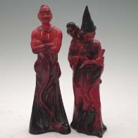 Lot 200 - Royal Doulton flambe Wizard and Genie.