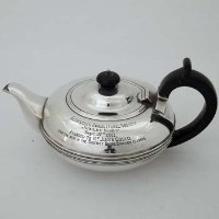 Lot 230 - Silver teapot.