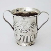Lot 242 - Silver twin handled trophy dated 1833.