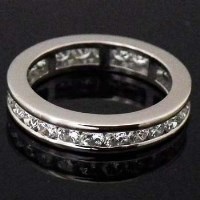 Lot 293 - 18ct white gold and diamond full eternity ring