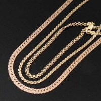Lot 314 - 18ct gold bracelet, 14k gold necklace, 9ct necklace (3).