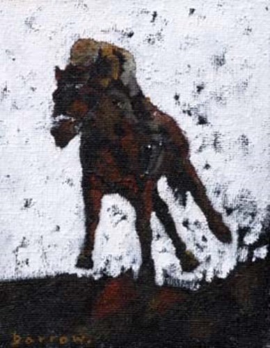Lot 406 - David Barrow, Race Horse, oil.