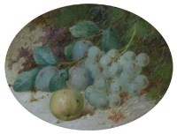Lot 517 - W. Cruikshank, Still life with fruit, watercolour.