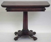Lot 544 - Early Victorian mahogany fold-over tea table