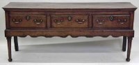 Lot 560 - 17th century oak dresser base.