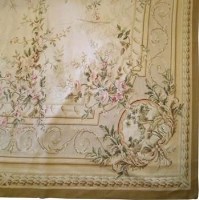 Lot 563 - French style needlework carpet.