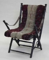 Lot 573 - Victorian ebonised folding chair