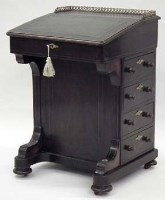 Lot 583 - Victorian ebonised Davenport desk
