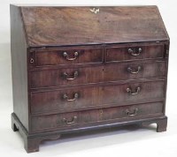 Lot 587 - Mahogany bureau.
