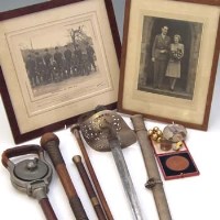 Lot 90 - 1897 pattern Royal Engineers sword and other items relating to Major J. Campbell R.E.