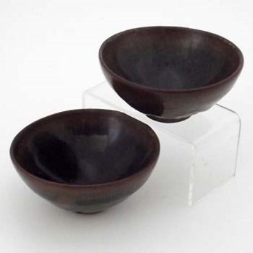 Lot 127 - Two Jianyao hare's fur bowls, Song dynasty