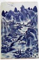 Lot 139 - Chinese blue and white panel