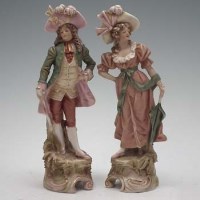 Lot 182 - Pair of Royal Dux figures.