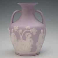Lot 256 - Alcock's lilac jasper Portland vase circa 1845