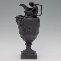 Lot 268 - Wedgwood black basalt Bacchus wine