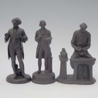 Lot 272 - Three Wedgwood black basalt figures