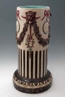 Lot 281 - Wedgwood majolica stick stand,   the hlaf fluted