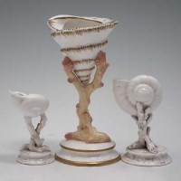 Lot 301 - Three Wedgwood shell vases circa 1895