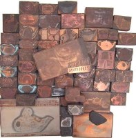 Lot 343 - Collection of copper printing blocks  depicting