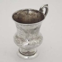 Lot 355 - Silver christening cup.
