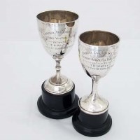 Lot 378 - Two Silver Trophy Goblets