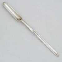 Lot 397 - George II silver marrow scoop, Thos Jackson