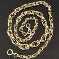 Lot 485 - 9ct gold graduated rope twist and belcher link