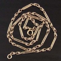 Lot 490 - 9ct gold fancy necklace chain composed