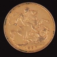Lot 498 - Edward VII gold sovereign, 1907, (F/VF)