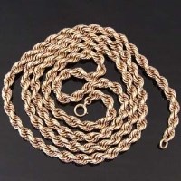 Lot 500 - 9ct gold rope twist necklace necklace, 93cm