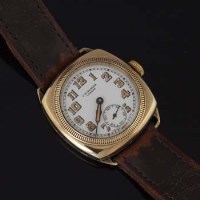 Lot 541 - Gold cased Swiss wrist watch, retailed by JW