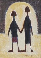 Lot 560 - Albert Barlow, Fred You're Stood On My Toe, acrylic.
