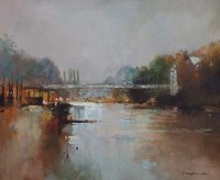Lot 567 - George Thompson, The Groves, Chester, oil.