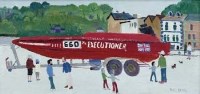 Lot 573 - Fred Yates, The Executioner Power Boat, oil.